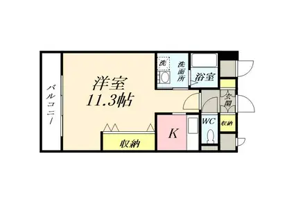 クレストシティ中井町(1K/8階)の間取り写真