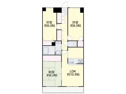 シティコーポ延友(3LDK/8階)の間取り写真