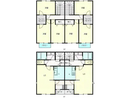 リースランド今 A棟(3LDK)の間取り写真
