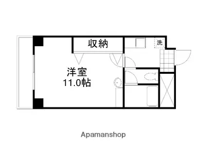 センチュリー平井(1K/4階)の間取り写真