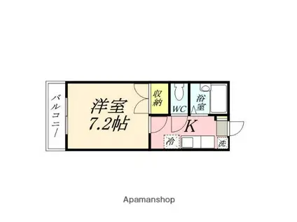 メゾンフェスタ浜(1K/3階)の間取り写真