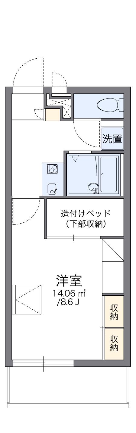 レオパレスクレベール(1K/3階)の間取り写真