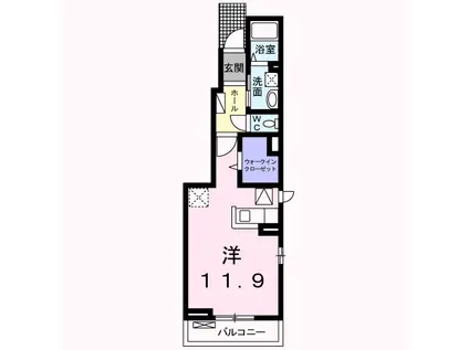 アラマート(ワンルーム/1階)の間取り写真