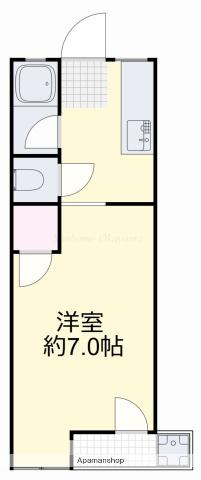岸本コーポB(1K/2階)の間取り写真