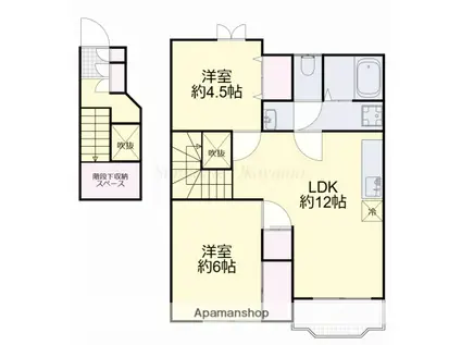 イーストグリーン(2LDK/2階)の間取り写真