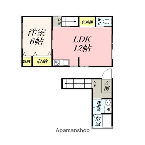豊成エスコートパルM(1LDK/2階)の間取り写真