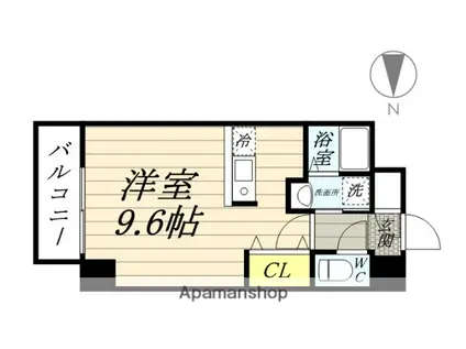 ウイング21中山下Ⅱ(ワンルーム/7階)の間取り写真
