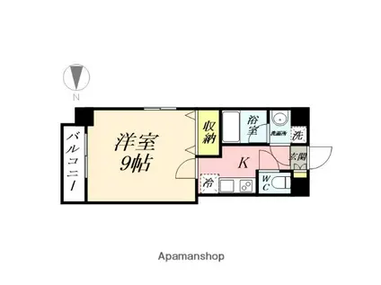 SOL東中央(1K/3階)の間取り写真