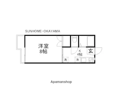 ドエル津島(1K/2階)の間取り写真