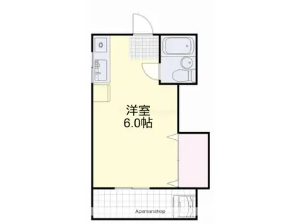 カーサ・フィオーレ学南町(ワンルーム/1階)の間取り写真