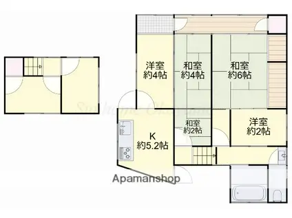 吉備線 足守駅 徒歩71分 1階建 築47年(5K)の間取り写真