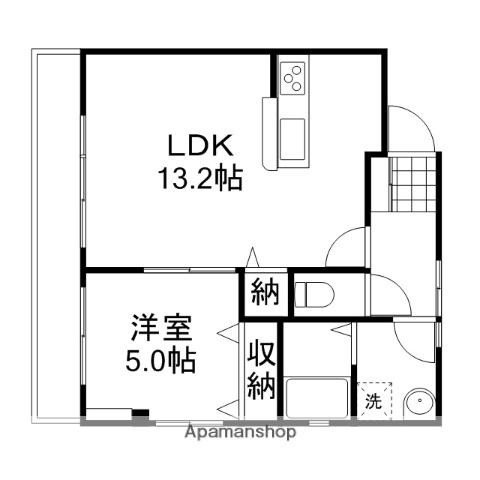 PEARL COURT OHMORI(1LDK/2階)の間取り写真