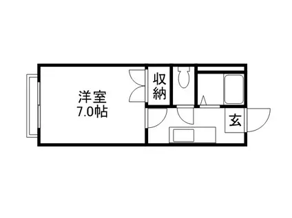 アヴァンセ(1K/1階)の間取り写真