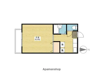 モデラートNEO(ワンルーム/1階)の間取り写真