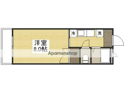 ドリームマンション(1K/2階)の間取り写真