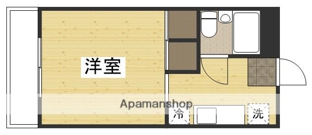 ビッグバーンズマンション横井A(ワンルーム/4階)の間取り写真