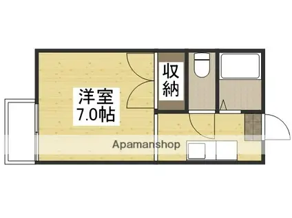 ヴィラフェアリー(ワンルーム/1階)の間取り写真