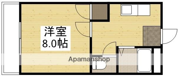 グリーンパーク賞田(1K/4階)の間取り写真