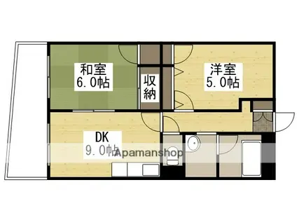 シティハイツ清水(2DK/5階)の間取り写真