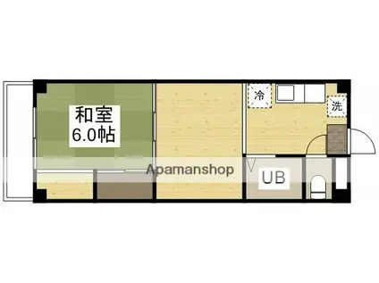 レジデンス春日町(1DK/2階)の間取り写真