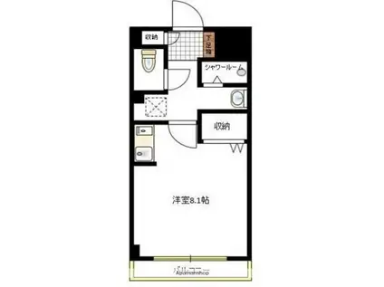 アーバンハイム小橋(ワンルーム/8階)の間取り写真