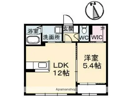 コンソラーレ弐番館(1LDK/1階)の間取り写真