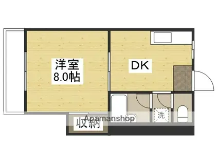 グリンベルⅣ(1DK/2階)の間取り写真