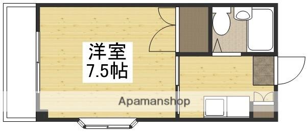 川上マンション(1K/3階)の間取り写真