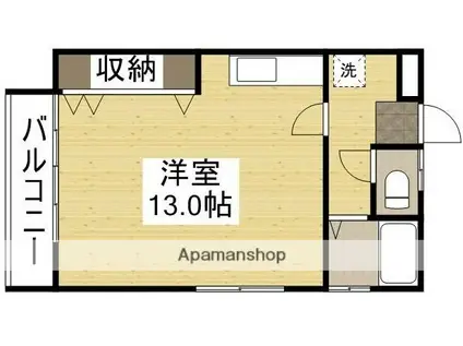 LEGATO(ワンルーム/2階)の間取り写真