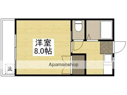 フローリッシュ神田Ⅰ(1K/4階)の間取り写真