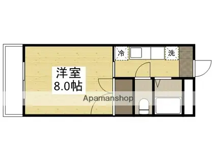 サンパレス怒田Ⅰ(1K/2階)の間取り写真