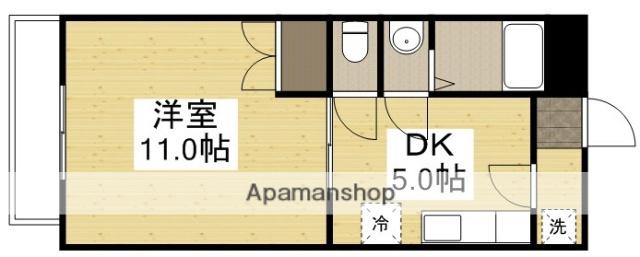 池田ビル(1DK/2階)の間取り写真