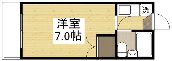 CASAVERDE伊島(ワンルーム/4階)の間取り写真