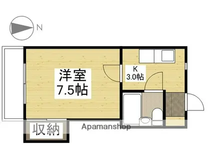 ナーズ北(1K/2階)の間取り写真