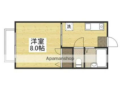 ハイツノア A(1K/1階)の間取り写真