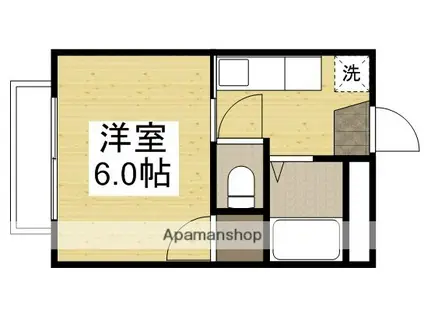 コーポうきた(1K/1階)の間取り写真