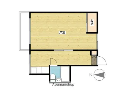 J.S.BACH(1DK/4階)の間取り写真