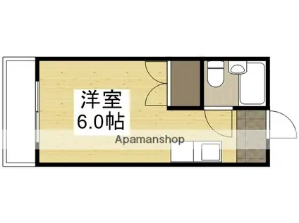 メゾンムシカ(ワンルーム/3階)の間取り写真