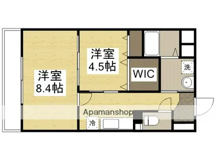 ASプレミアム表町(2K/10階)の間取り写真