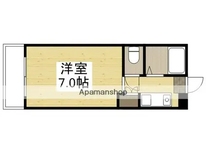 エステートタカツキ(ワンルーム/3階)の間取り写真