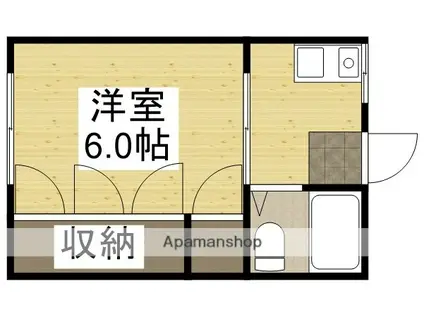 アーバンハイツ(1K/2階)の間取り写真