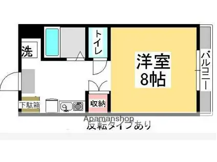 サンライト津島3号館(ワンルーム/2階)の間取り写真