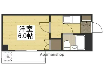 恵比寿ハイツ(1K/2階)の間取り写真