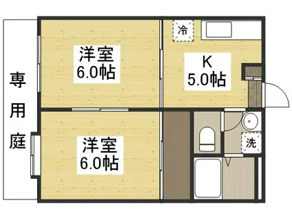 ベル・エポックB(2K/1階)の間取り写真