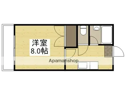 パインリンク津高(1K/6階)の間取り写真