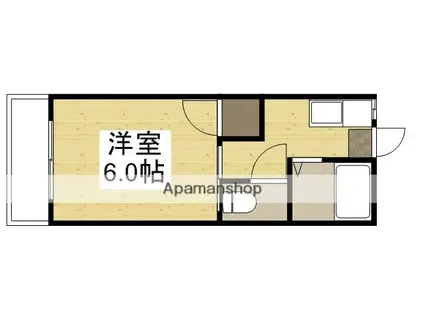 コーポ本水(1K/1階)の間取り写真