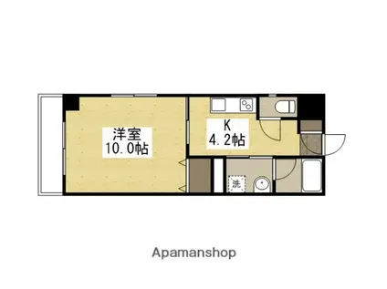 MIRAGE MARUNOUCHI(1K/4階)の間取り写真