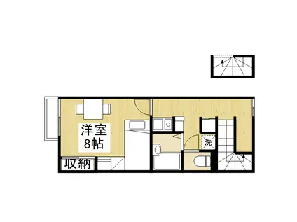 レオパレスアステカ(1K/2階)の間取り写真