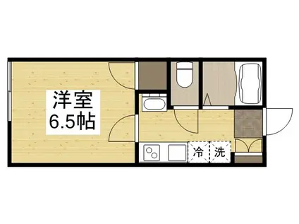 コーポ東山(1K/2階)の間取り写真