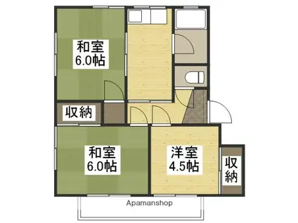 伊福サンコーポ(3K/3階)の間取り写真
